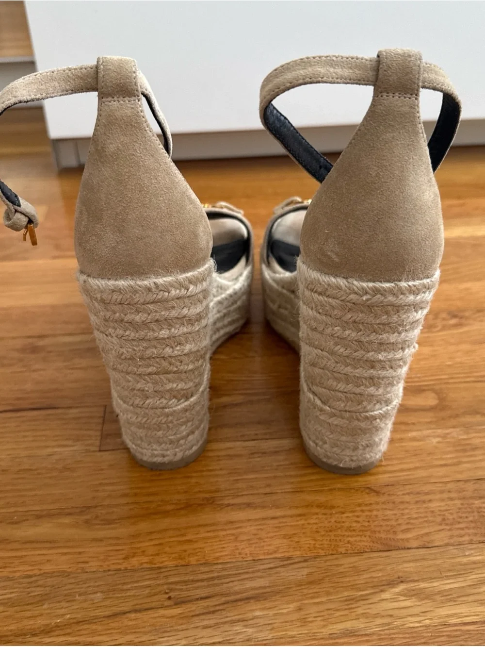 Versace beige suede